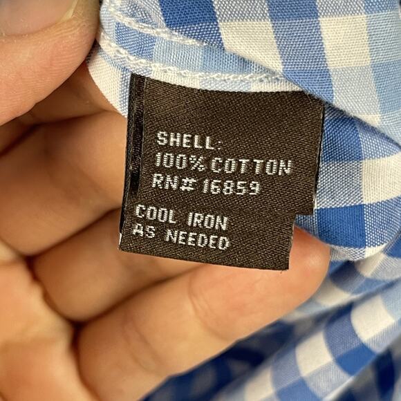 J McLaughlin Shirt Lot of 3 Mens Medium Check Plaid Button Up Cotton Flip Cuff - Picture 5 of 16